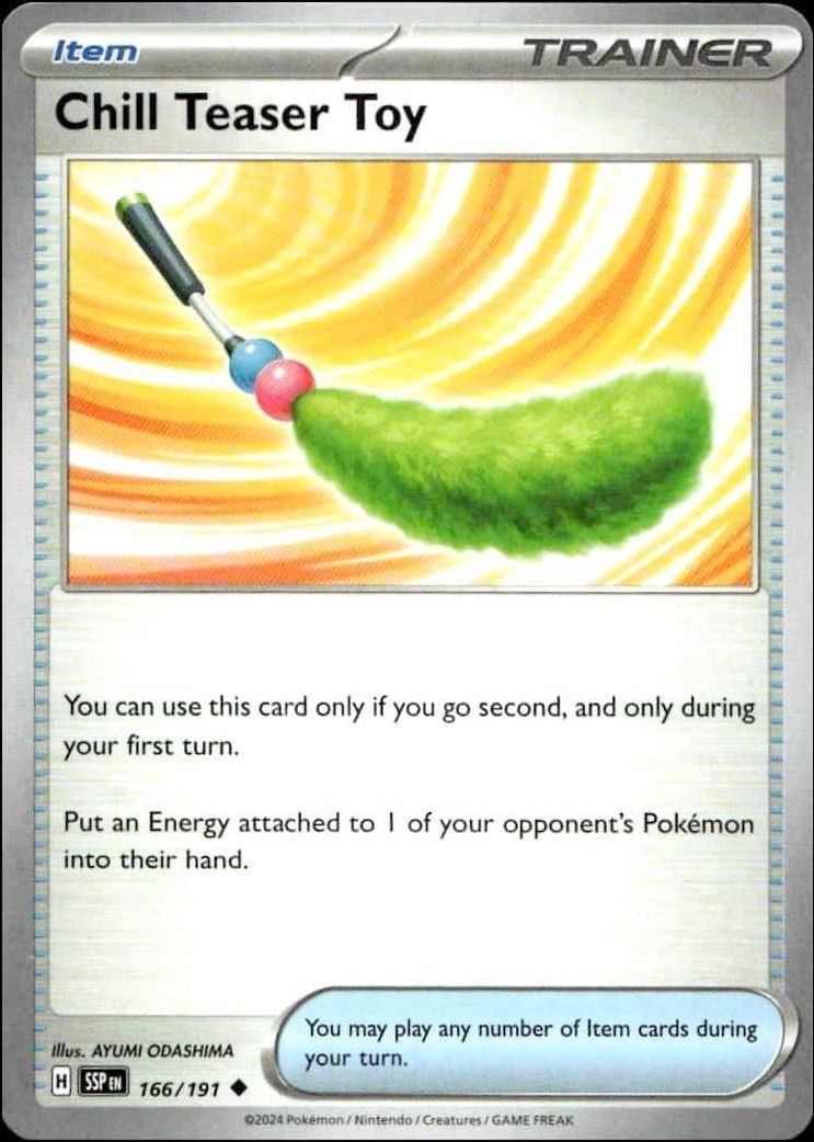 2024 Pokémon Surging Sparks Chill Teaser Toy #166/191 Pokémon card front