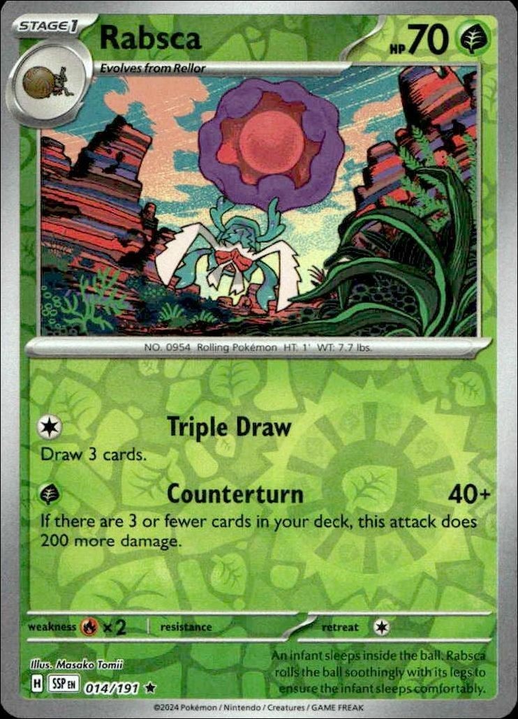 2024 Pokémon Surging Sparks Rabsca #014/191 trading card