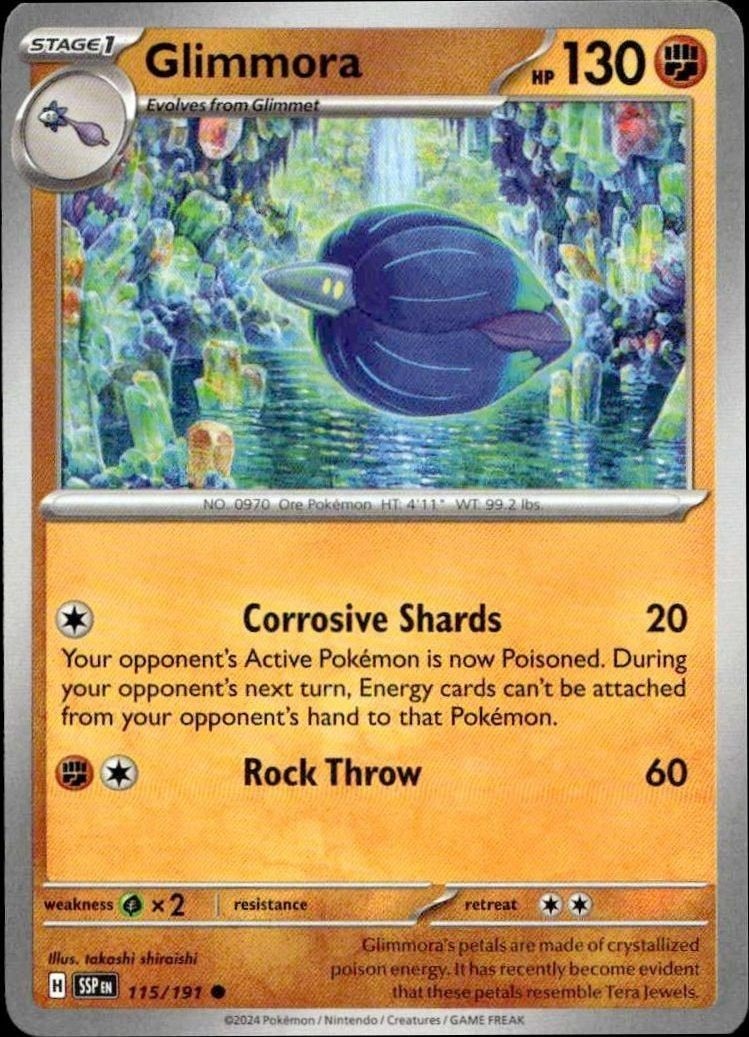 2024 Pokémon Surging Sparks Glimmora #115/191 trading card