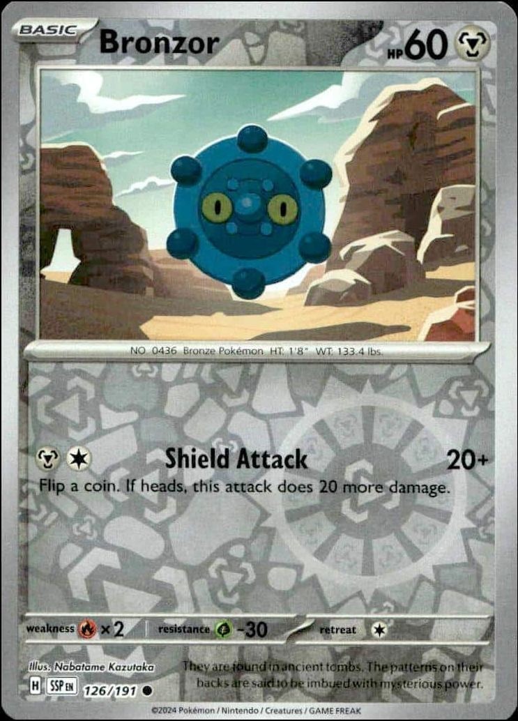 2024 Pokémon Surging Sparks Bronzor #126/191 trading card