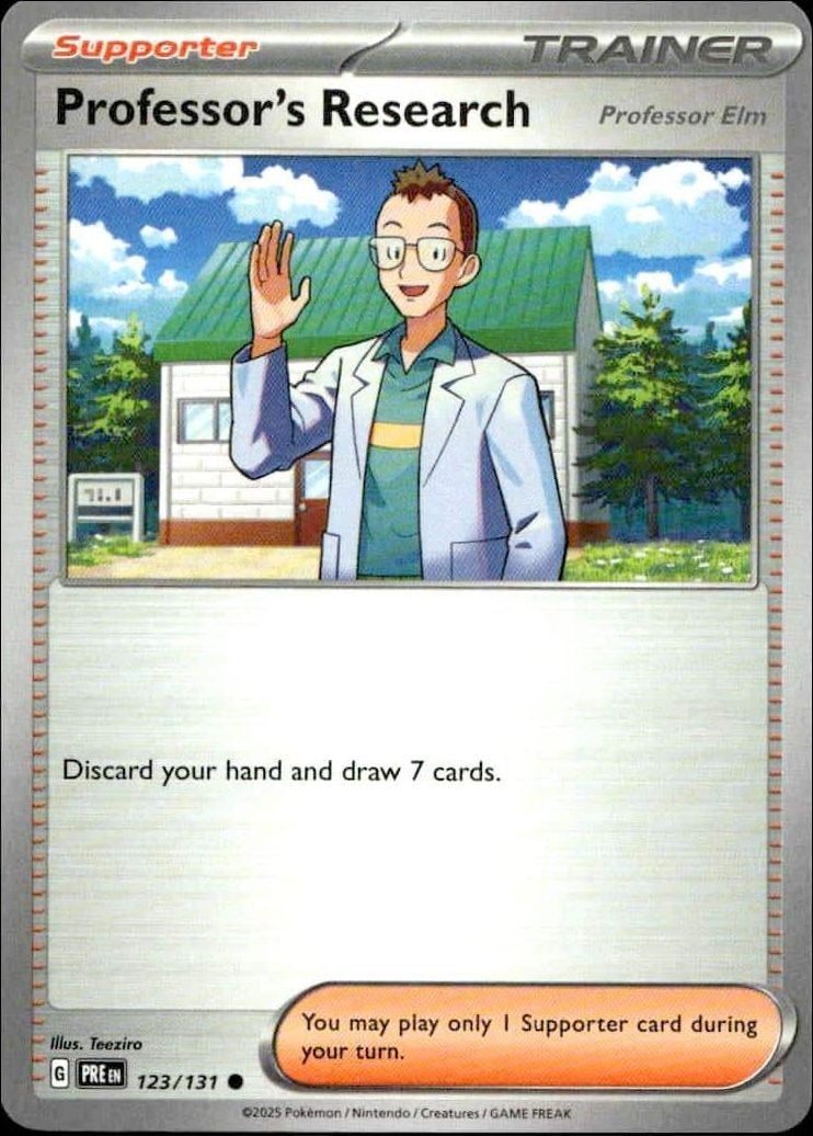 2025 Pokémon Prismatic Evolutions Professor's Research #123/131 trading card