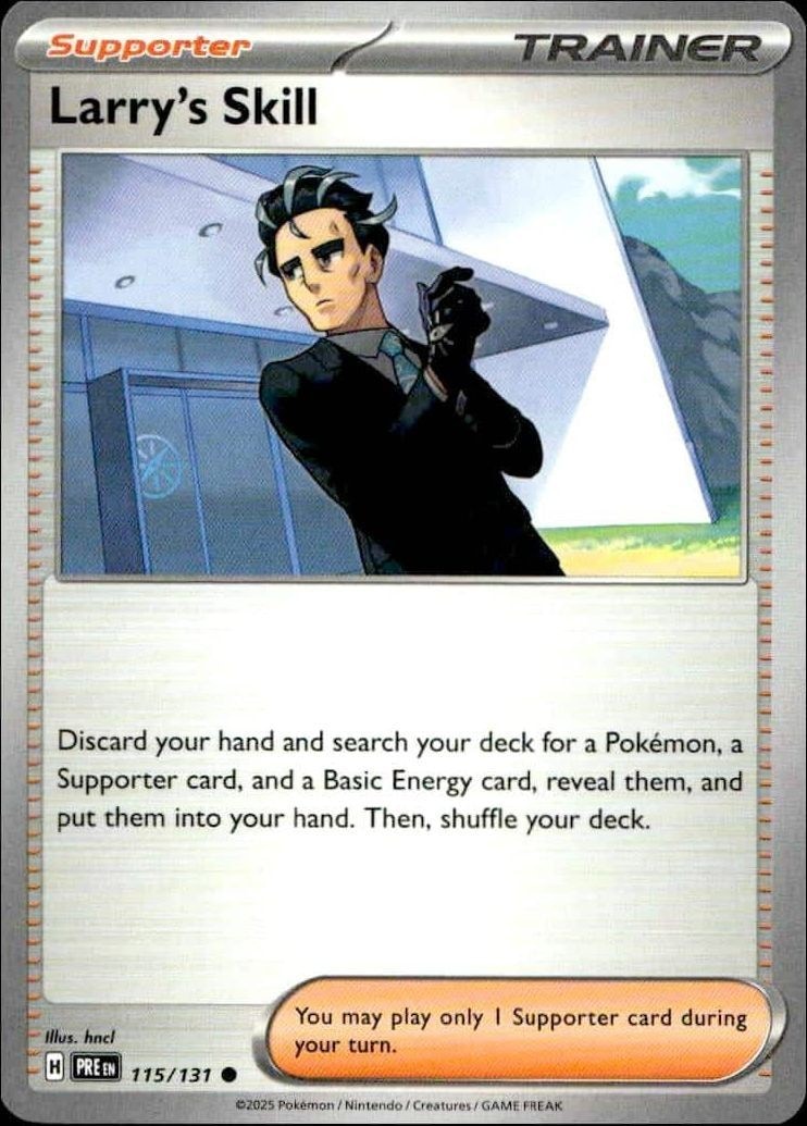 2025 Pokémon Prismatic Evolutions Larry's Skill #115/131 trading card