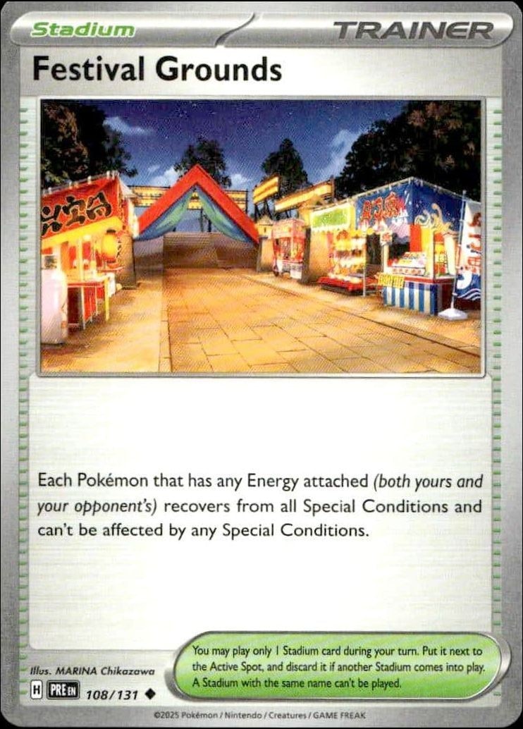 2025 Pokémon Prismatic Evolutions Festival Grounds #108/131 trading card