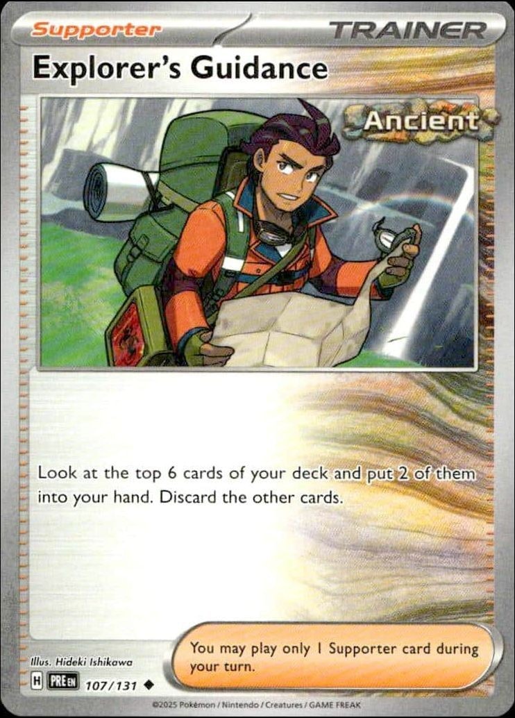 2025 Pokémon Prismatic Evolutions Explorer's Guidance #107/131 trading card