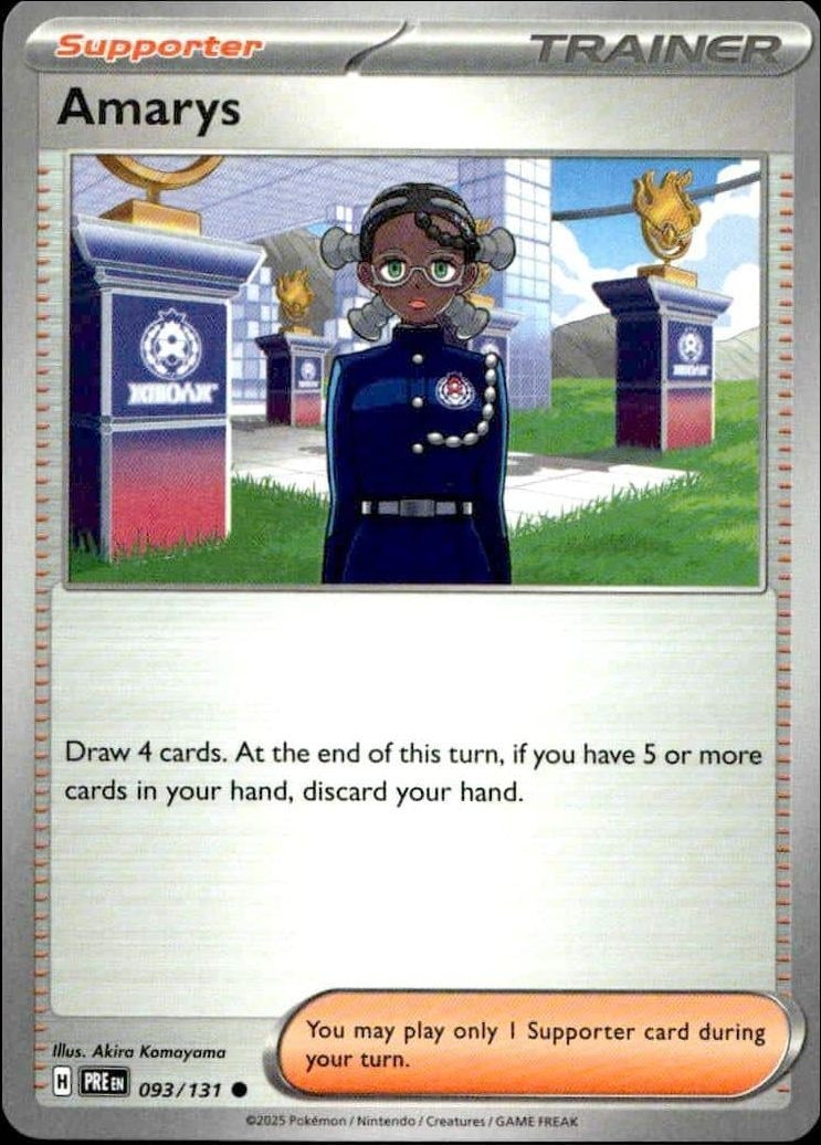 2025 Pokémon Prismatic Evolutions Amarys #093/131 trading card