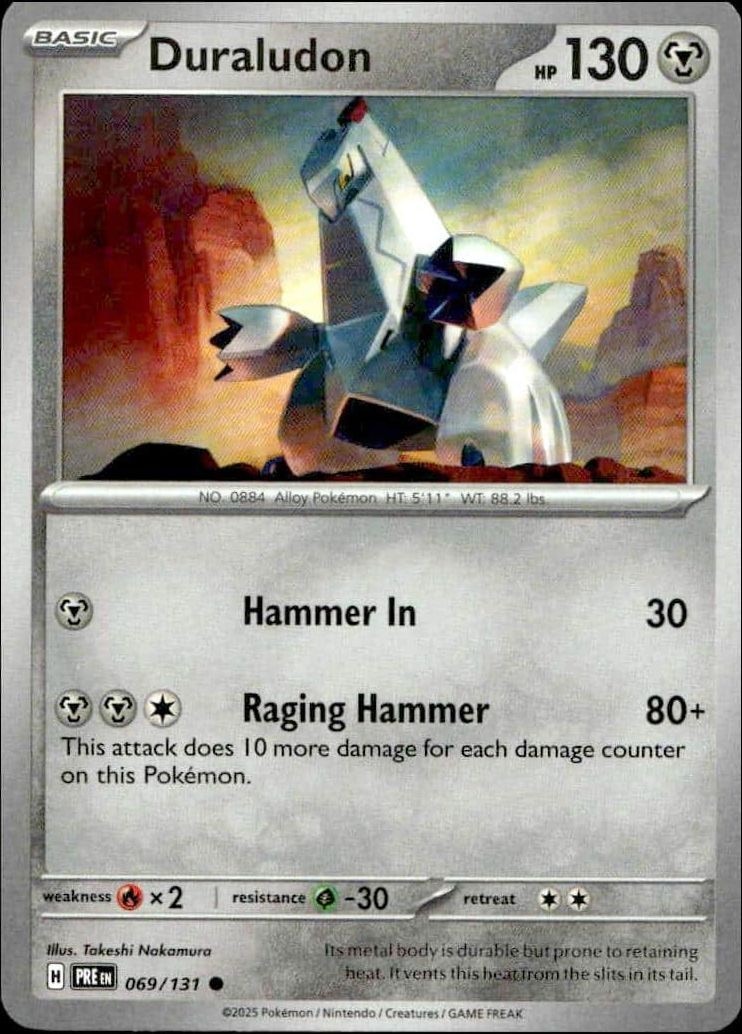 2025 Pokémon Prismatic Evolutions Duraludon #069/131 trading card