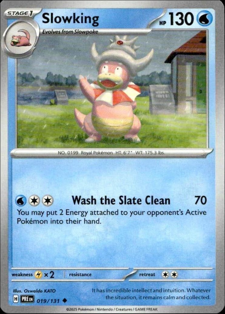 2025 Pokémon Prismatic Evolutions Slowking #019/131 Pokémon card front