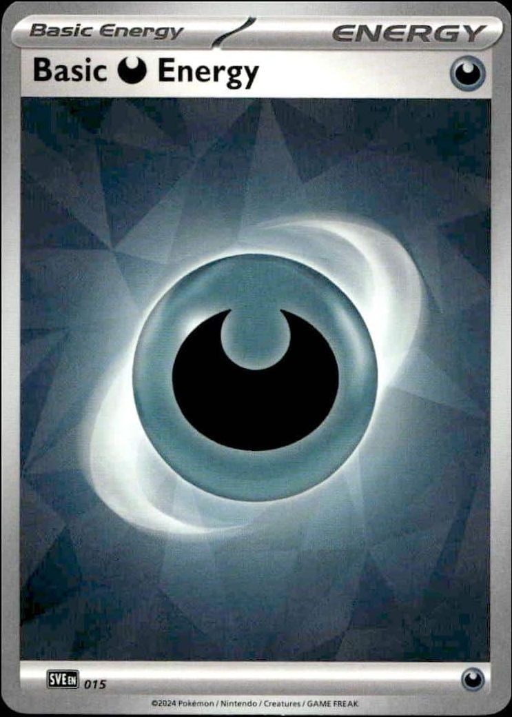 2023 Pokémon Prismatic Evolutions Basic Darkness Energy #015/131 trading card