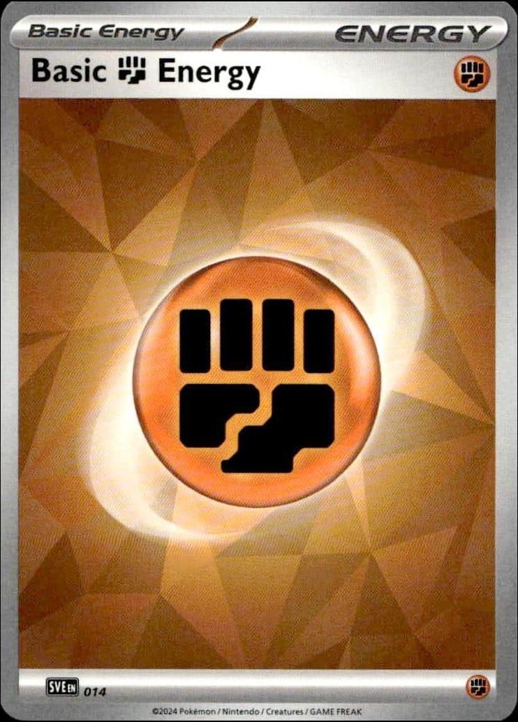 2025 Pokémon Prismatic Evolutions Basic Fighting Energy #014/131 Pokémon card front