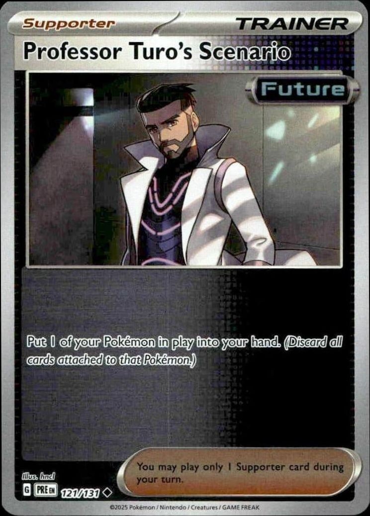 2025 Pokémon Prismatic Evolutions Professor Turo's Scenario #121/131 trading card