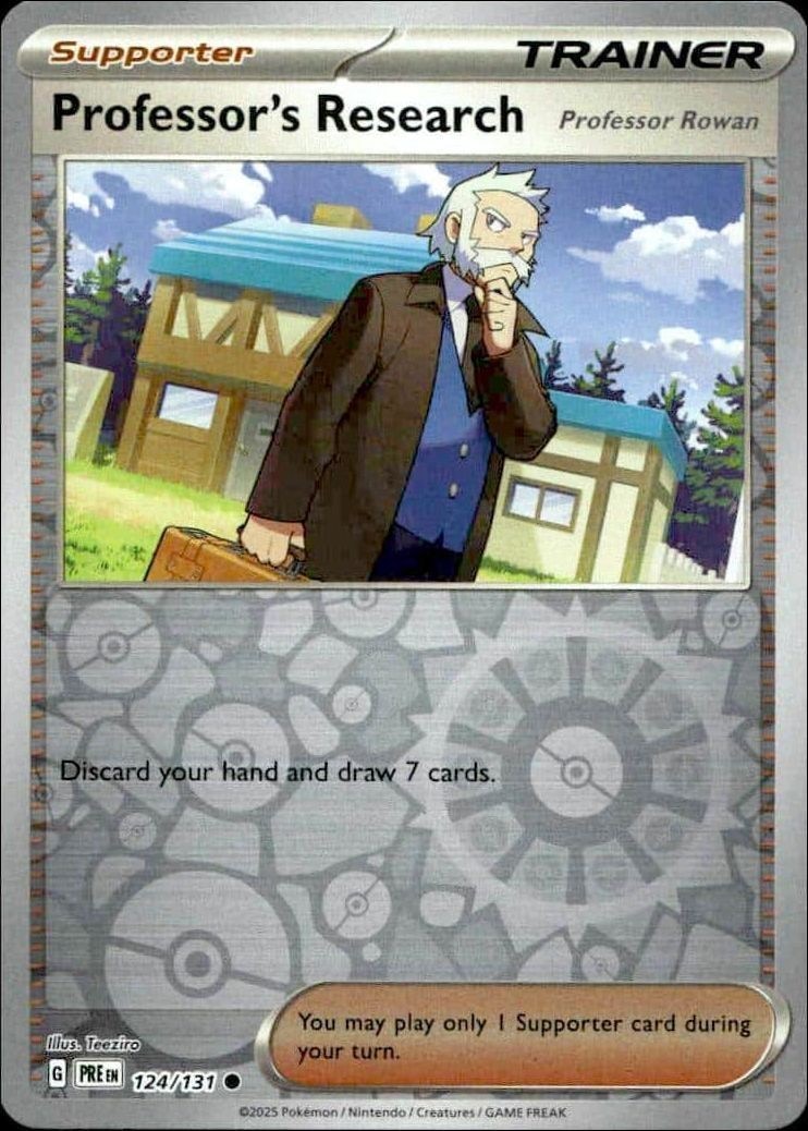 2025 Pokémon Prismatic Evolutions Professor's Research #124/131 trading card