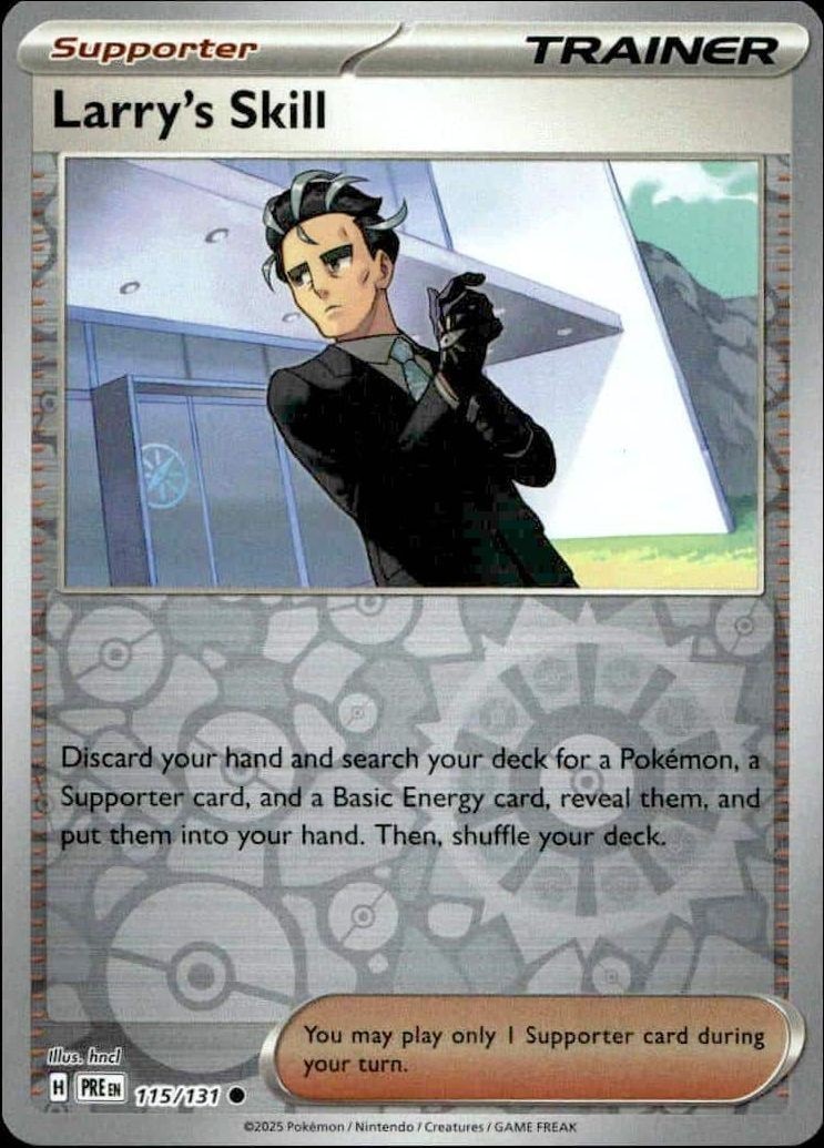 2025 Pokémon Prismatic Evolutions Larry's Skill #115/131 trading card