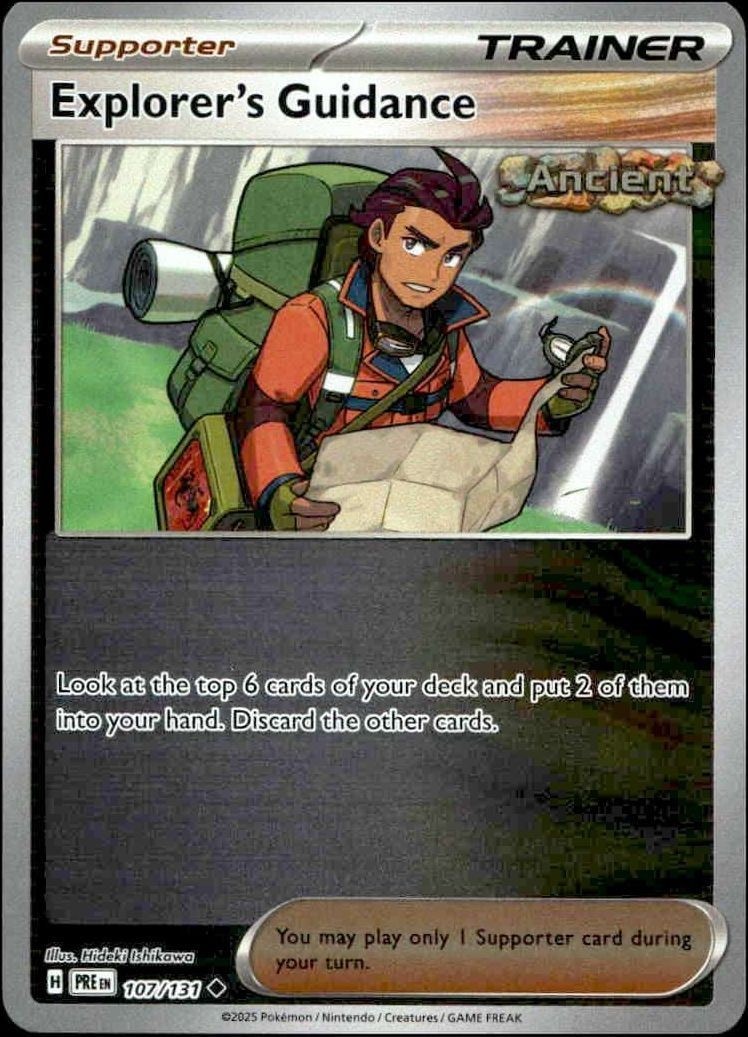 2025 Pokémon Prismatic Evolutions Explorer's Guidance #107/131 trading card