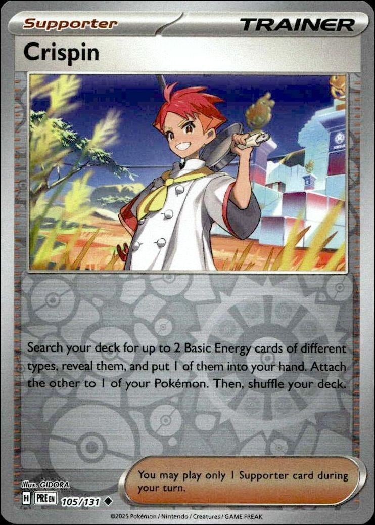 2025 Pokémon Prismatic Evolutions Crispin #105/131 trading card
