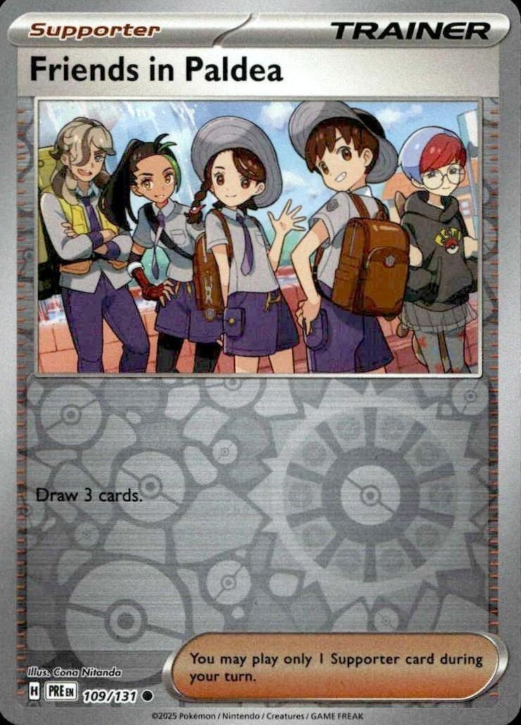 2025 Pokémon Prismatic Evolutions Friends in Paldea #109/131 trading card