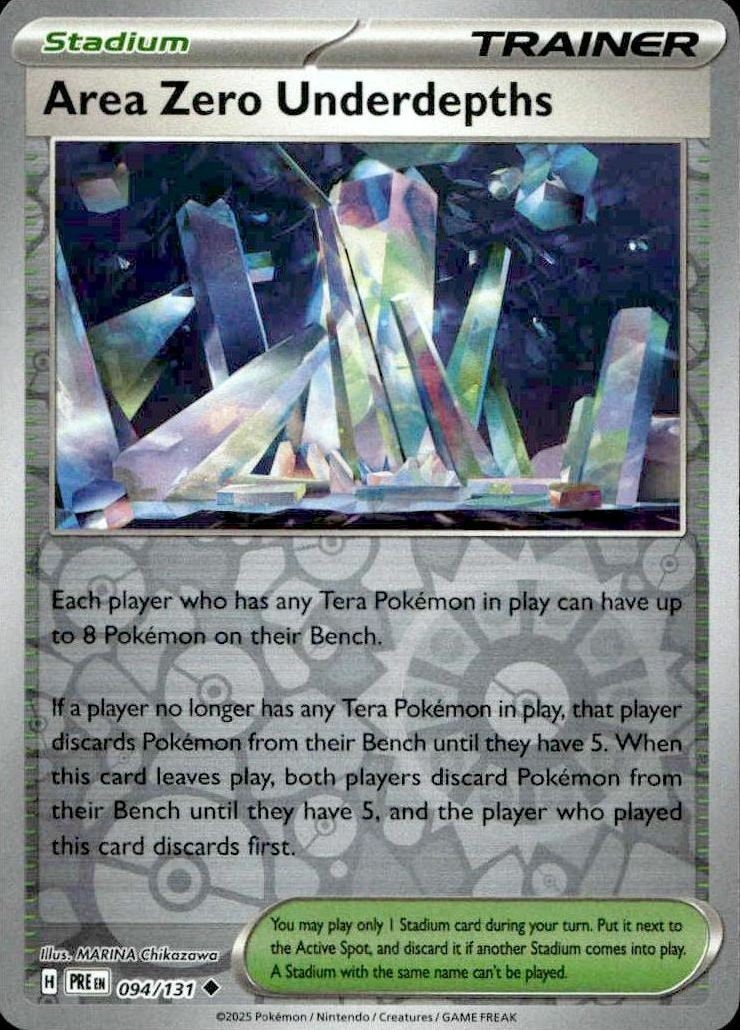 2025 Pokémon Prismatic Evolutions Area Zero Underdepths #094/131 trading card