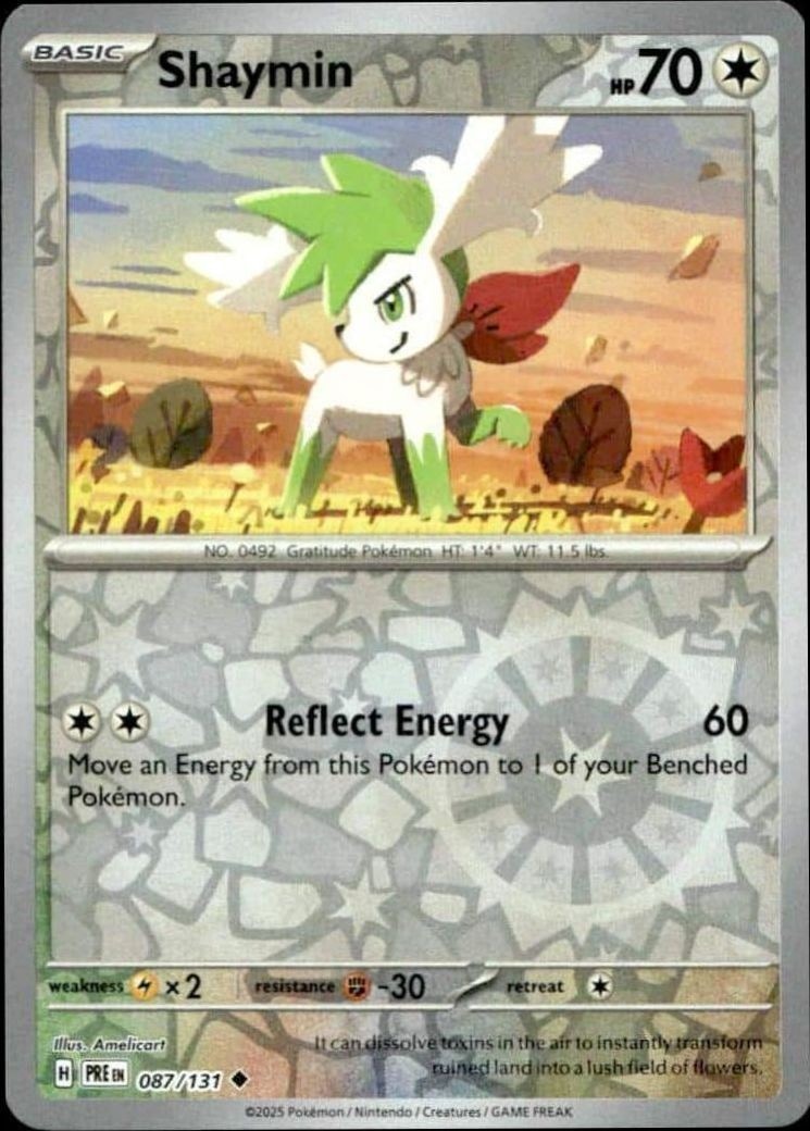 2025 Pokémon Prismatic Evolutions Shaymin #087/131 trading card