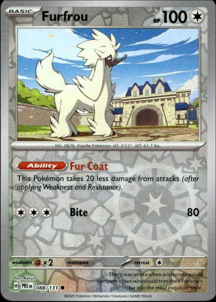 2025 Pokémon Prismatic Evolutions Furfrou #088/131 trading card