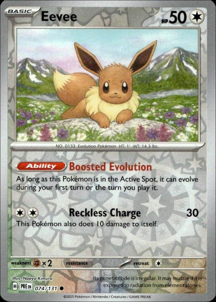 2025 Pokémon Prismatic Evolutions Eevee #074/131 trading card