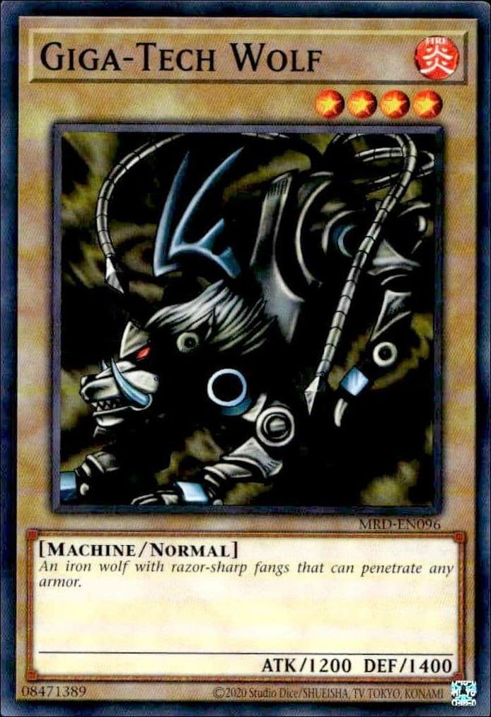 2023 Yu-Gi-Oh Metal Raiders Giga-Tech Wolf #MRD-EN096 trading card