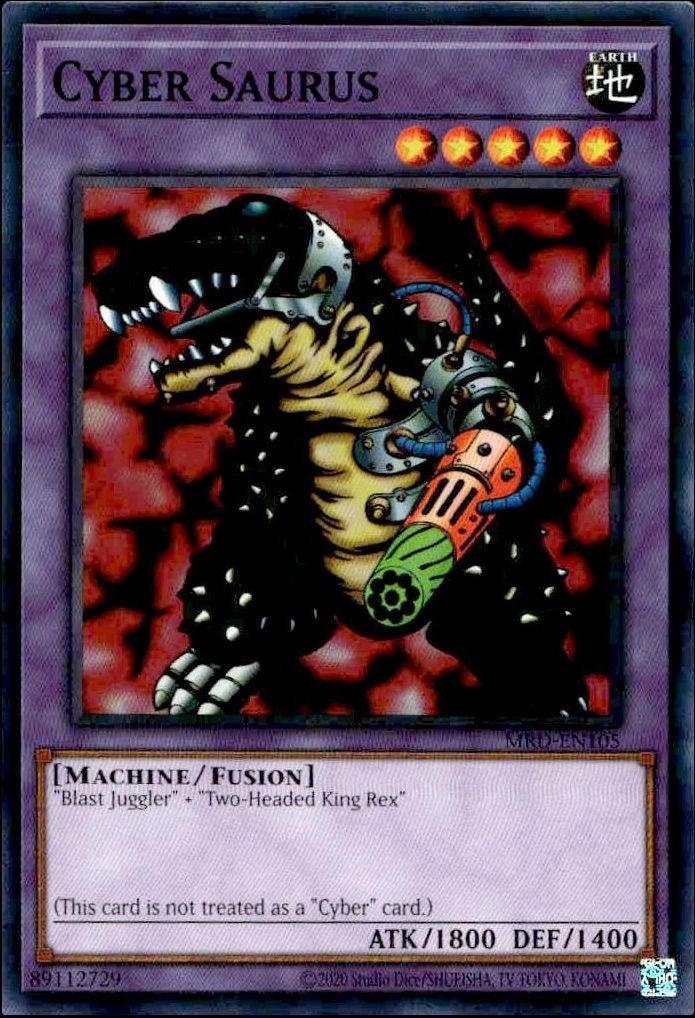2023 Yu-Gi-Oh Metal Raiders Cyber Saurus #MRD-EN105 trading card