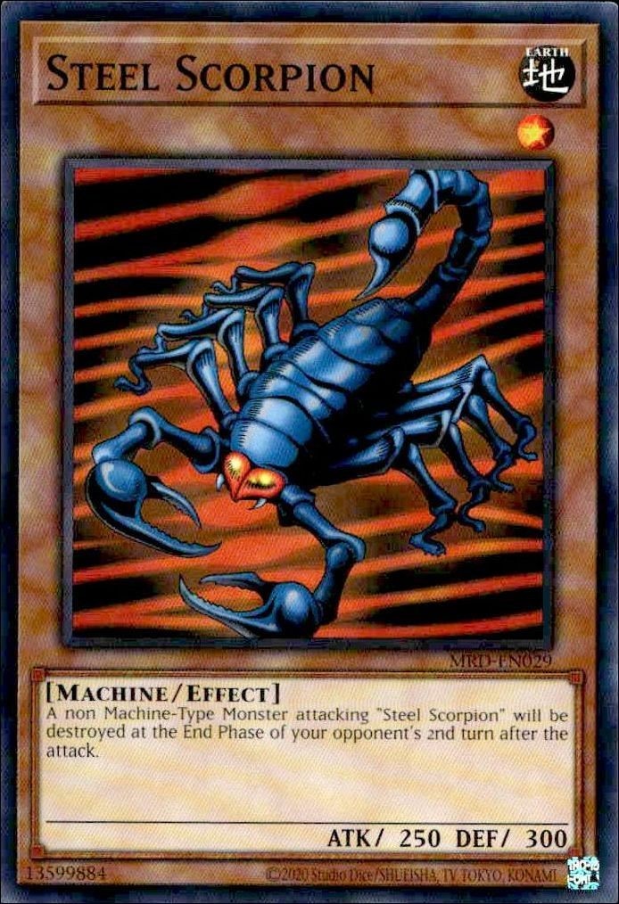 2023 Yu-Gi-Oh Metal Raiders Steel Scorpion #MRD-EN029 trading card