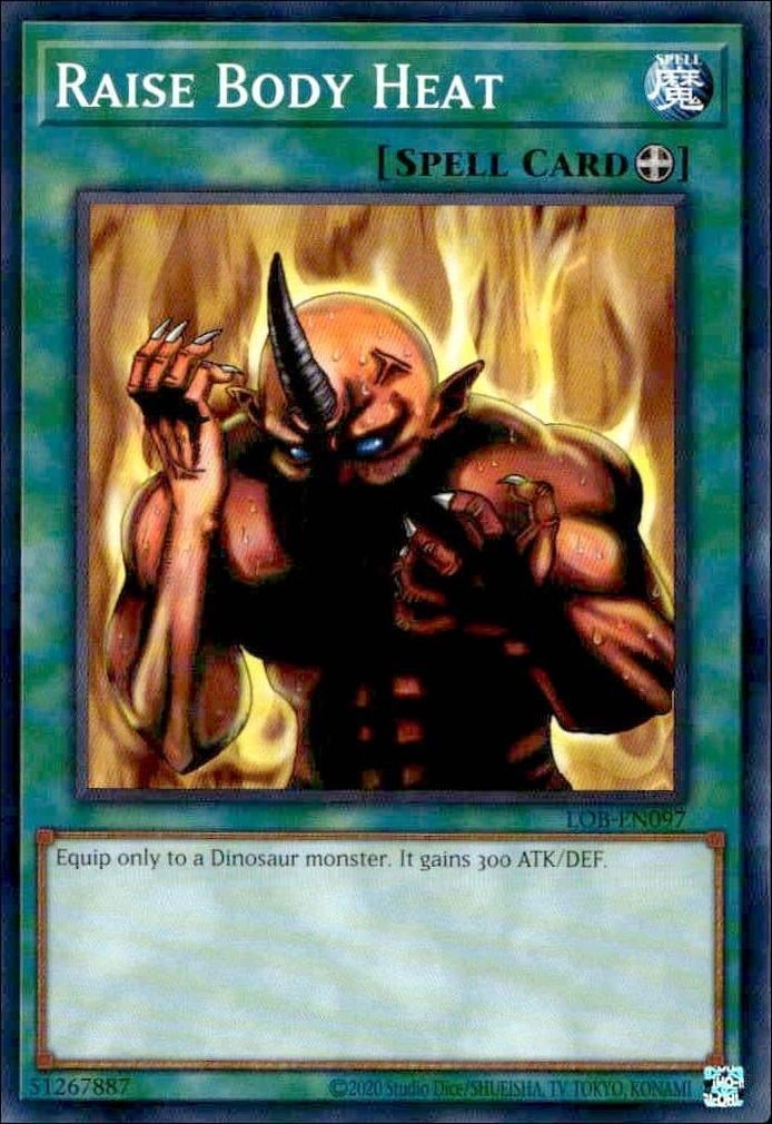 2023 Yu-Gi-Oh Legend of Blue Eyes White Dragon Raise Body Heat #LOB-EN097 trading card