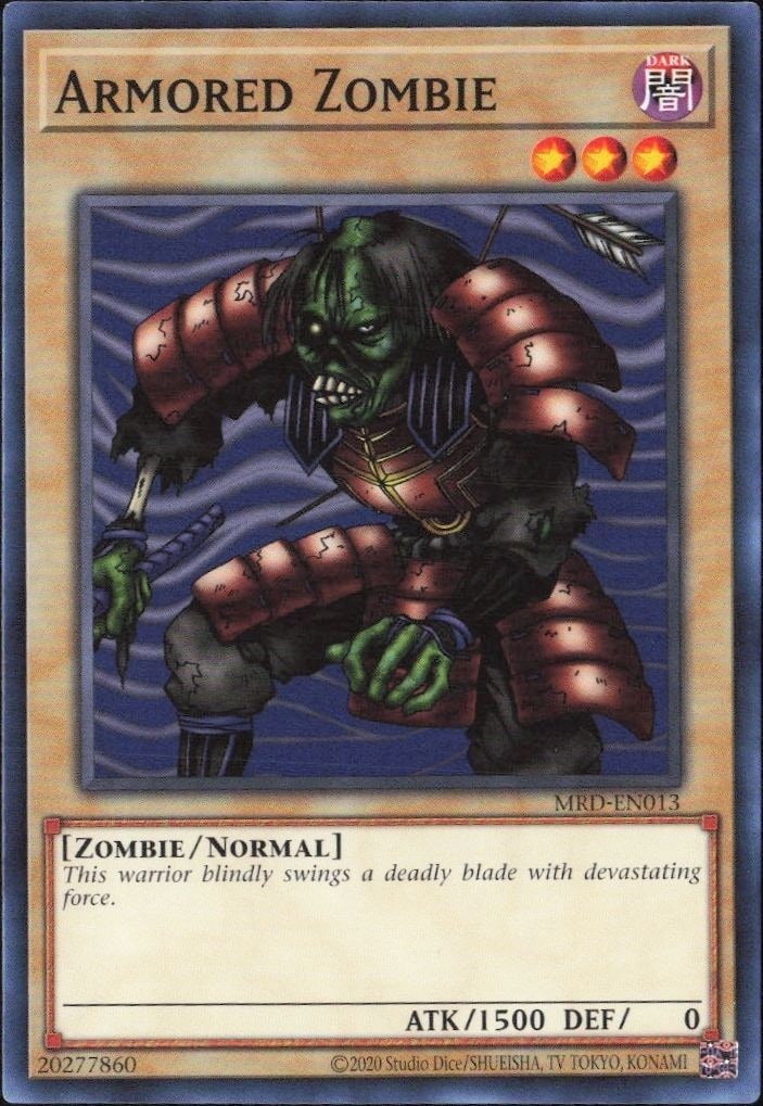 2023 Yu-Gi-Oh Metal Raiders Armored Zombie #MRD-EN013 trading card
