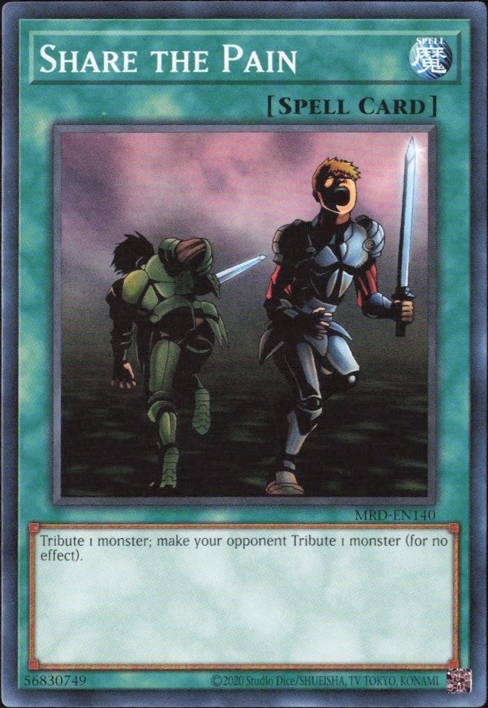 2023 Yu-Gi-Oh Metal Raiders Share the Pain #MRD-EN140 trading card