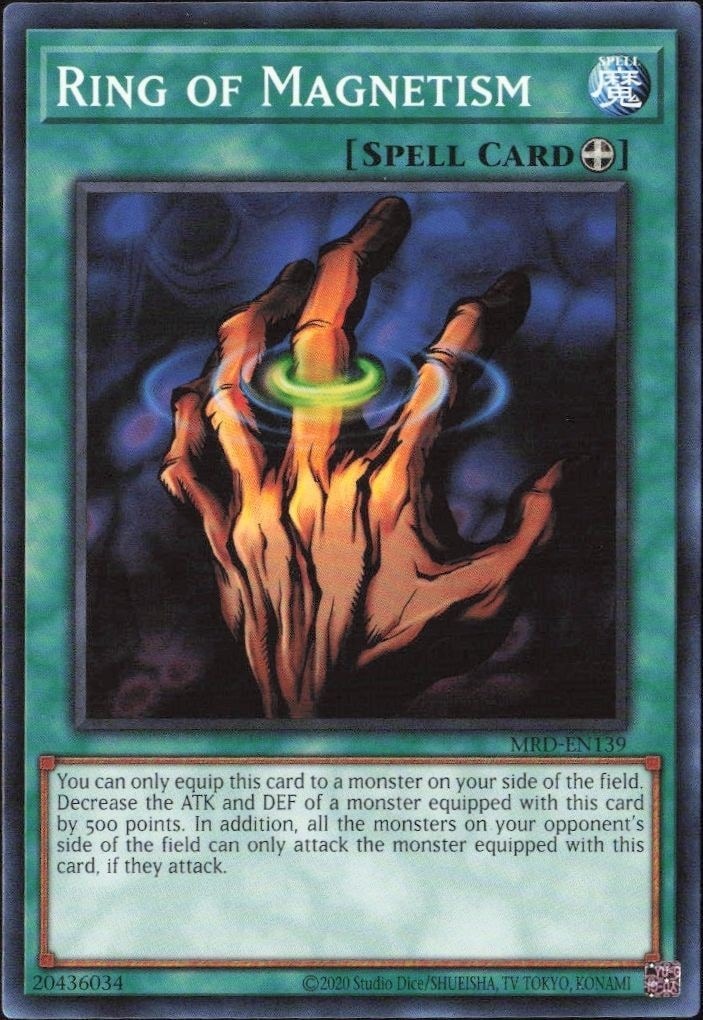 2023 Yu-Gi-Oh Metal Raiders Ring of Magnetism #MRD-EN139 trading card