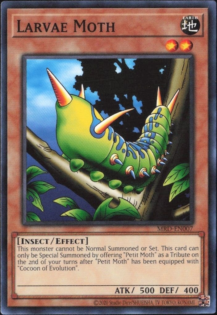 2023 Yu-Gi-Oh Metal Raiders Larvae Moth #MRD-EN007 trading card
