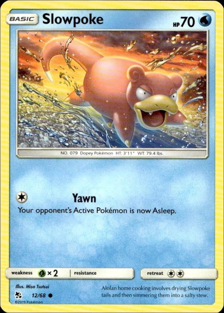 2018 Pokémon Lost Thunder Slowpoke #054/214 trading card