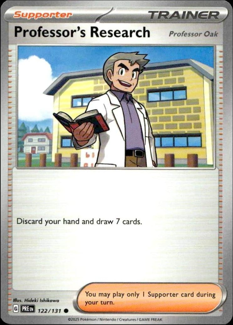 2025 Pokémon Prismatic Evolutions Professor's Research #122/131 Pokémon card front