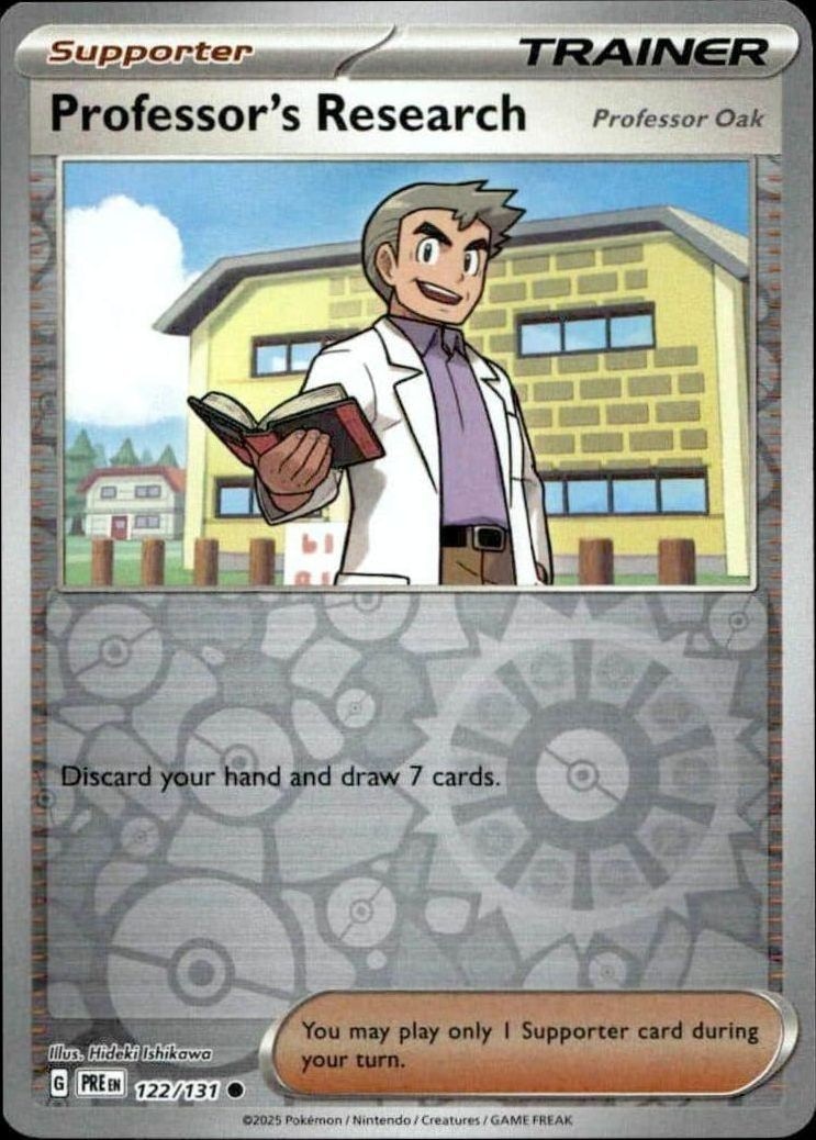 2025 Pokémon Prismatic Evolutions Professor's Research #122/131 Pokémon card front