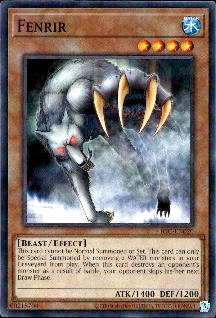 2023 Yu-Gi-Oh! Invasion of Chaos Fenrir #IOC-EN020 Yu-Gi-Oh! card front