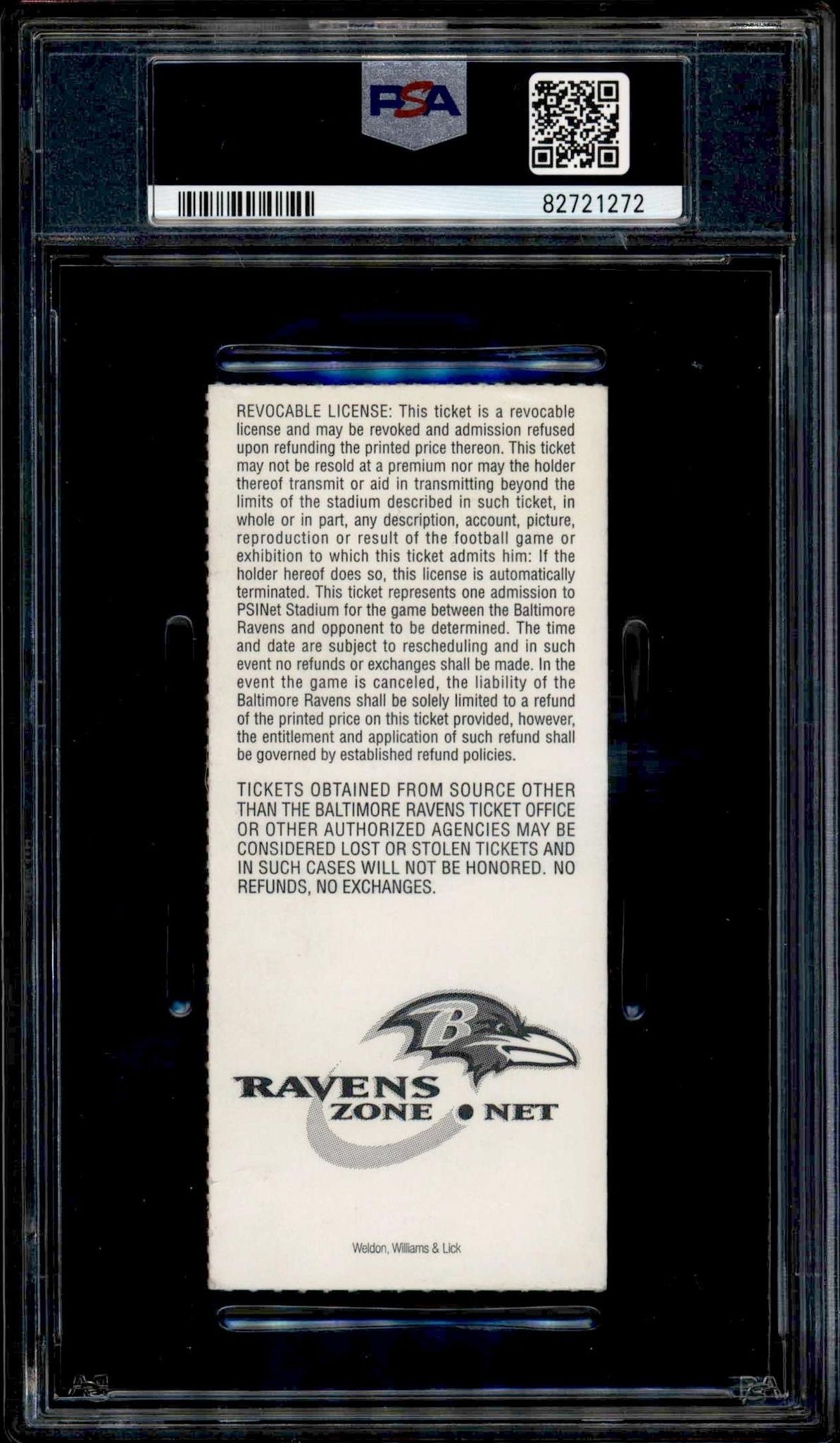  Unknown Unknown tickets trading card back