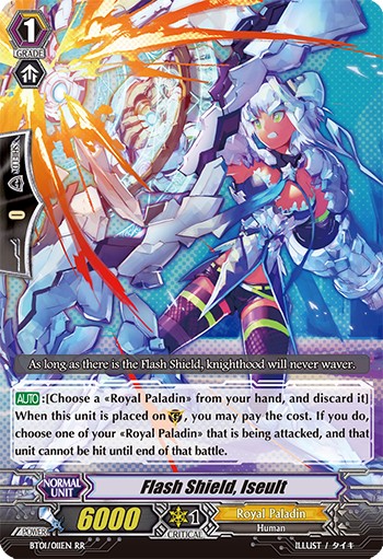 2011 Cardfight!! Vanguard Flash Shield, Iseult #BT01/011EN trading card