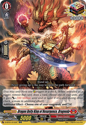 2021 Cardfight!! Vanguard Dragon Deity King of Resurgence, Dragveda #D-BT01/013EN trading card
