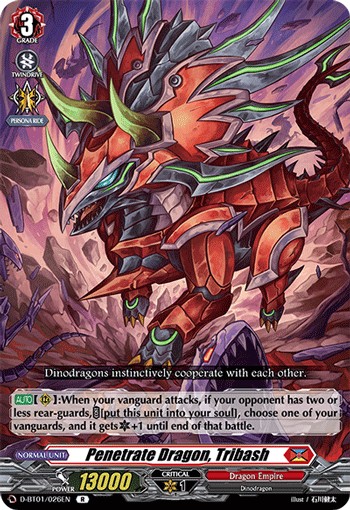 2021 Cardfight!! Vanguard Penetrate Dragon, Tribash #D-BT01/026EN trading card