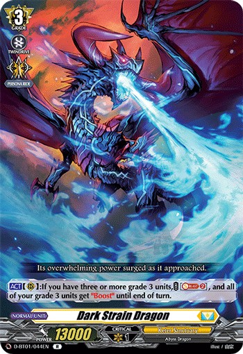 2021 Cardfight!! Vanguard Dark Strain Dragon #D-BT01/044EN trading card