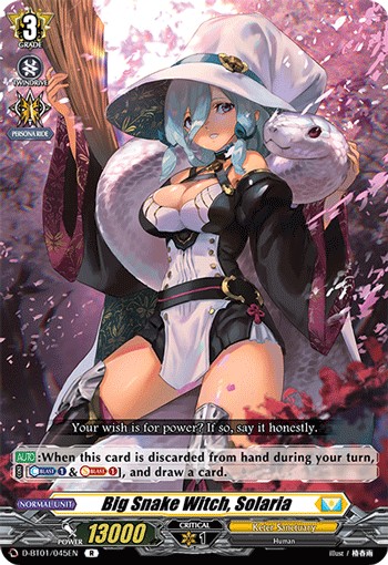 2021 Cardfight!! Vanguard Big Snake Witch, Solaria #D-BT01/045EN trading card