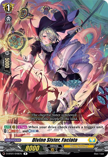 2021 Cardfight!! Vanguard Divine Sister, Faciata #D-BT01/048EN trading card