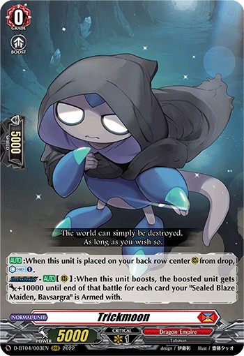 2022 Cardfight!! Vanguard Trickmoon #D-BT04/003EN trading card