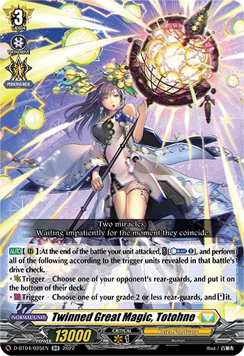 2022 Cardfight!! Vanguard Twinned Great Magic, Totohne #D-BT04/025EN trading card