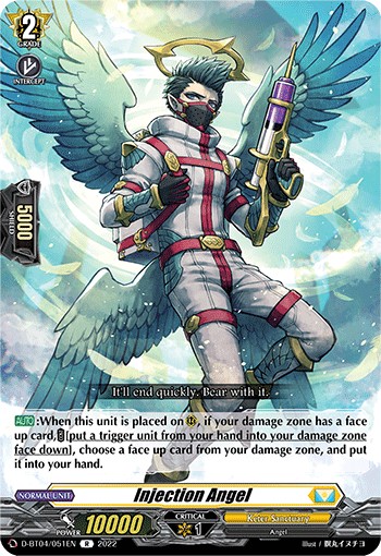 2022 Cardfight!! Vanguard Injection Angel #D-BT04/051EN trading card