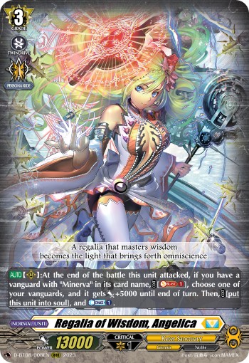 2023 Cardfight!! Vanguard Regalia of Wisdom, Angelica #D-BT08/008EN trading card