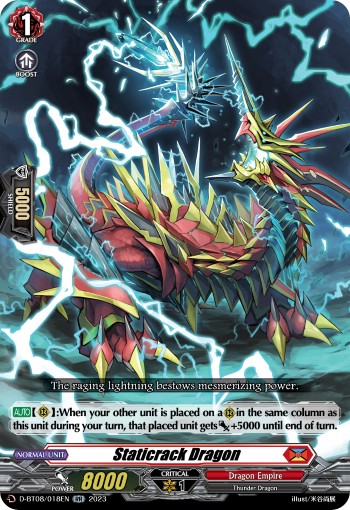2023 Cardfight!! Vanguard Staticrack Dragon #D-BT08/018EN trading card