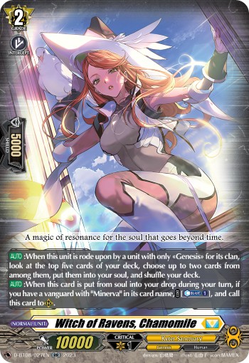 2023 Cardfight!! Vanguard Witch of Ravens, Chamomile #D-BT08/027EN trading card