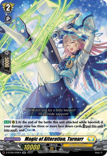 2023 Cardfight!! Vanguard Magic of Alteration, Turnarr #D-BT08/028EN trading card