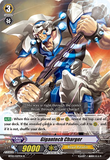 2012 Cardfight!! Vanguard Gigantech Charger #BT02/027EN trading card